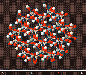 Kaolinite Clay Mineral Top view